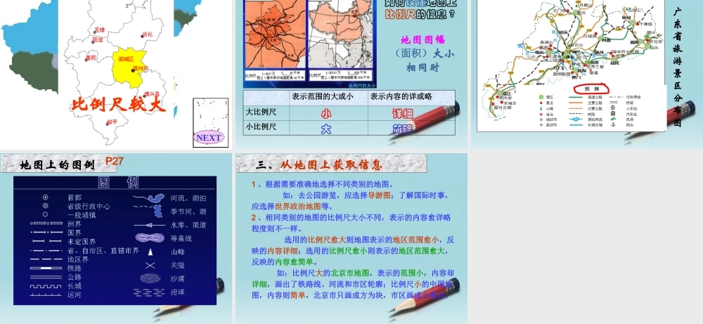 七年级地理上册 第二章第二节地图的运用课件 粤教版 课件