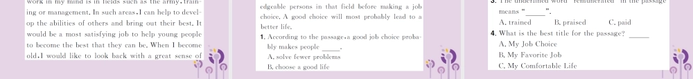 中考英语总复习 题型专项复习 题型4 选择型阅读理解课件