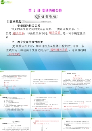 (高考风向标)高考数学一轮复习 第十六章 统计 第2讲 变量的相关性精品课件 理 课件