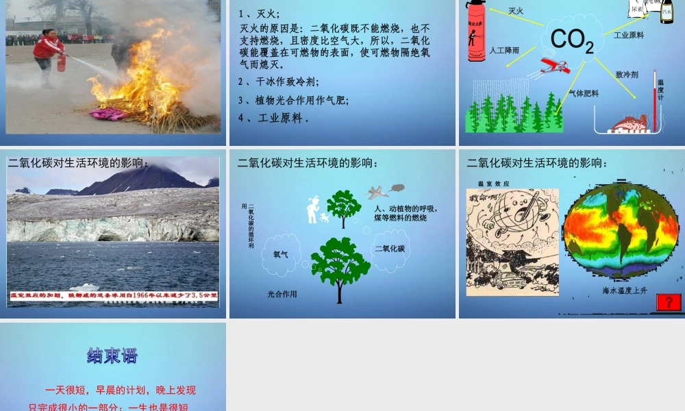 九年级化学上册 63 二氧化碳和一氧化碳(第1课时)课件 新人教版 课件