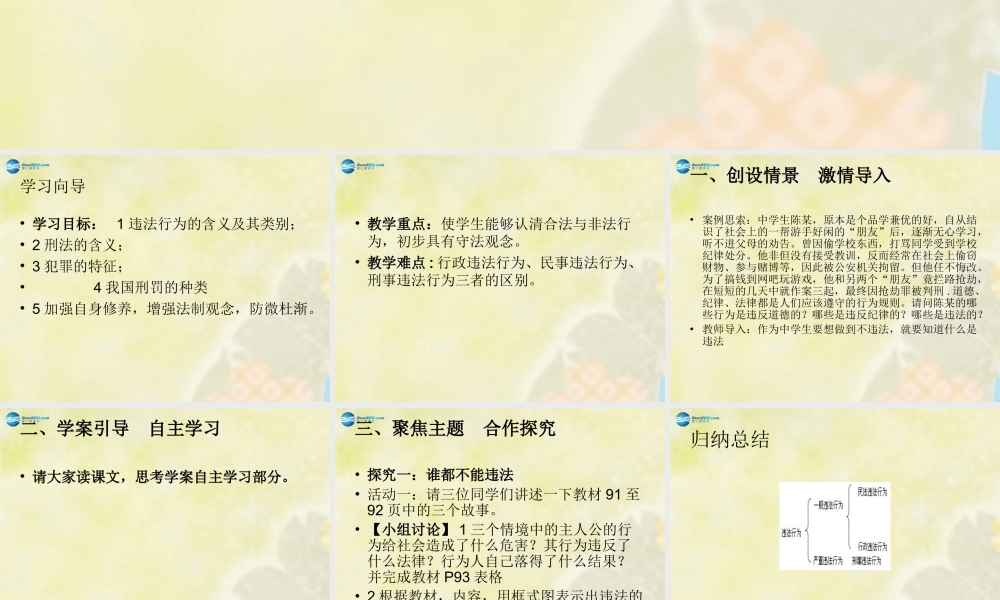 七年级政治下册 第七课 第二框 法不可违课件 新人教版 课件