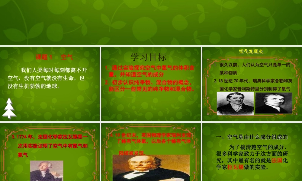 九年级化学上册(21 空气)课件 (新版)新人教版 课件