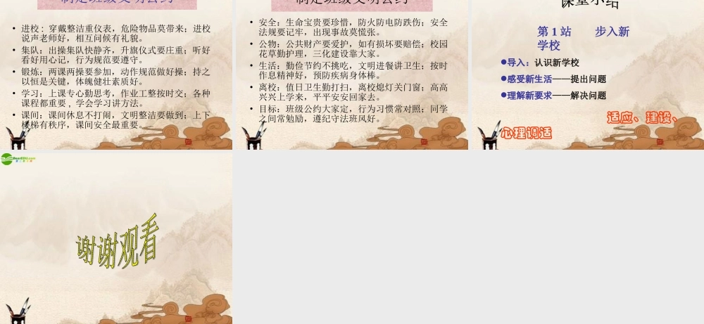 七年级政治上册 第1课(适应新环境)第一站课件 北师大版 课件