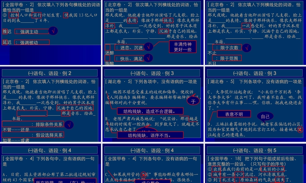 6语基和表达 届高考语文复习课件包[整理] 届高考语文复习课件包[整理]