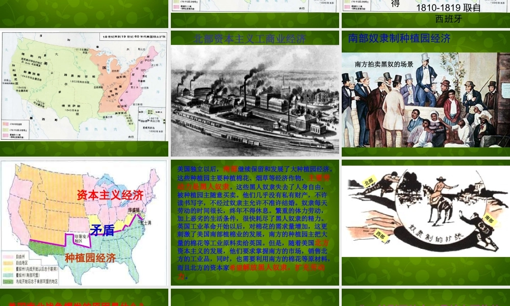九年级历史上册 第18课(美国南北战争)课件 新人教版 课件