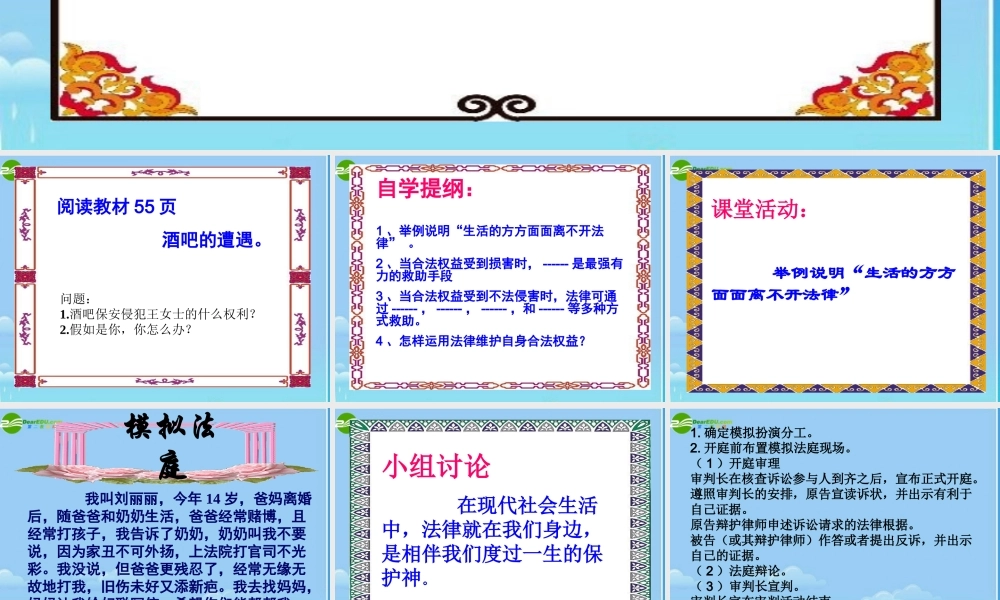 七年级政治下册 用法律维护权益 课件 北师大版 课件