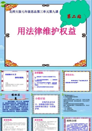 七年级政治下册 用法律维护权益 课件 北师大版 课件