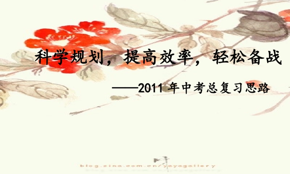 中考语文 总复习思路课件人教新课标版 课件