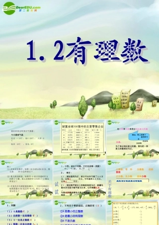 七年级数学上册 第一章从自然数到有理数1.2.有理数课件 浙教版 课件