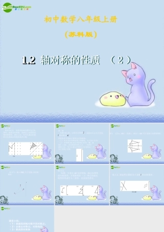 ~八年级数学上册第一章 轴对称图形 1.2 轴对称的性质(2)课件  苏科版 课件