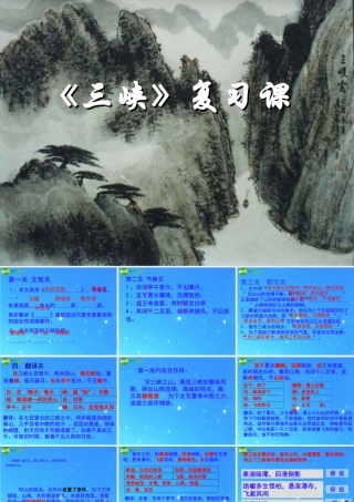 中考语文专题复习 (三峡)课件