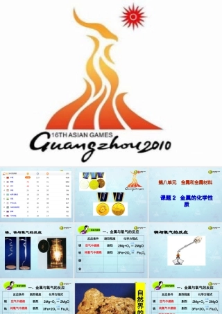 九年级化学下册 第8单元 课题2 金属的化学性质课件 新人教版 课件