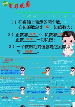 七年级数学上册 2.4有理数的大小比较课件 冀教版 课件