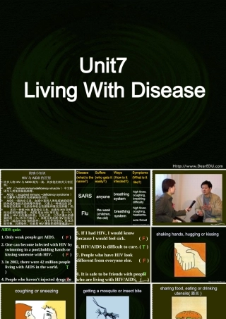 Unit7 Living with disease 人教版 课件