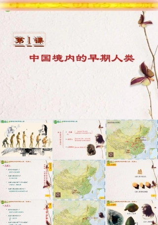 七年级历史 第一学习主题(中华文明起源)第1课(中国境内的早期人类)课件