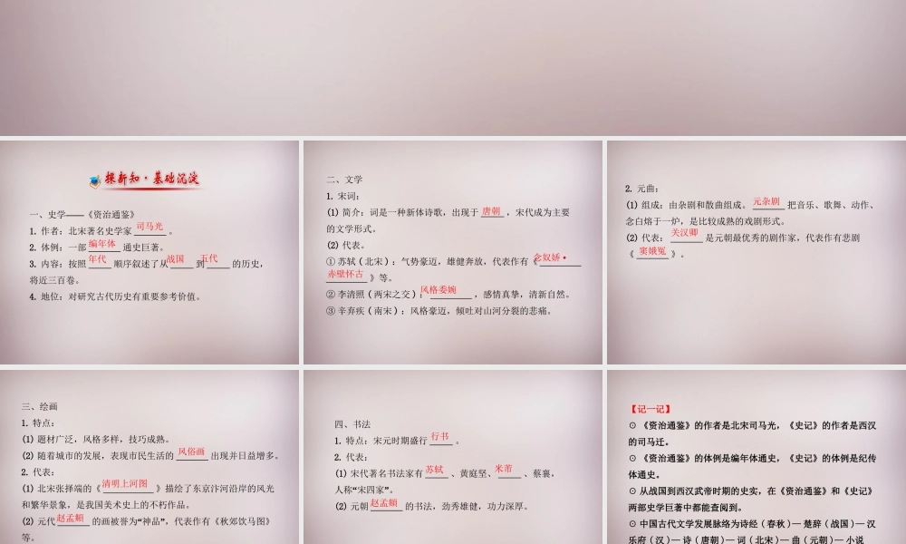 七年级历史下册 第二单元 第14课 灿烂的宋元文化(二)课件 新人教版 课件