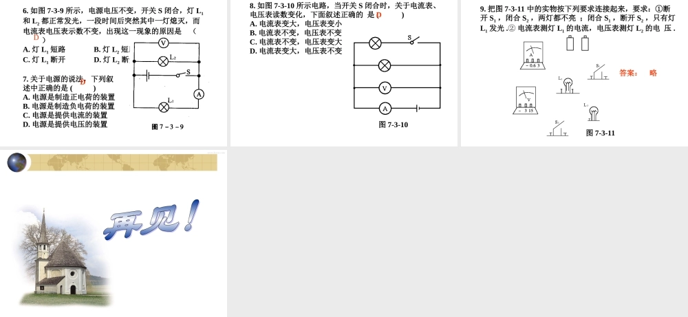 中考物理专题复习 电压 课件
