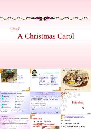 Unit7 A Christmas Carol 课件