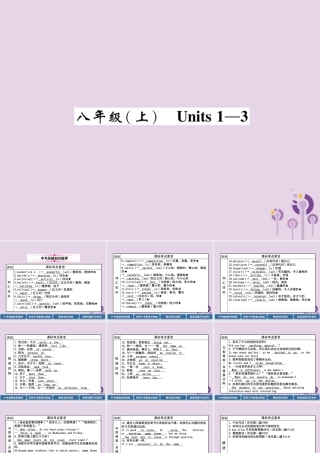 (贵阳专版)中考英语总复习 第1部分 教材知识梳理篇 八上 Units 1 3(精讲)课件