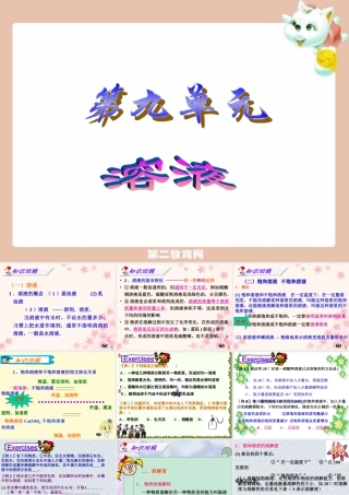 九年级化学中考溶液的单元复习课件 人教版 课件