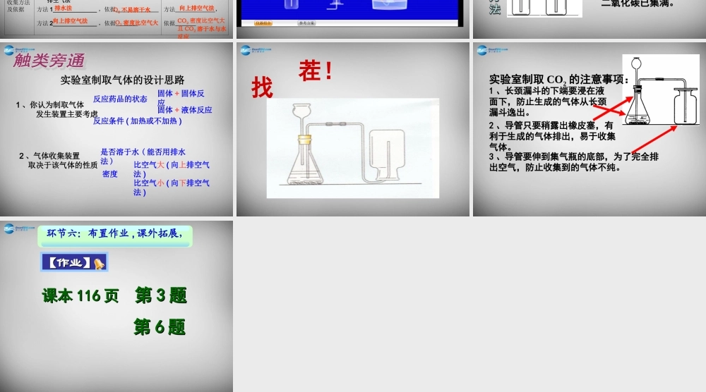九年级化学上册 第6单元 课题2 二氧化碳制取的研究课件 (新版)新人教版 课件