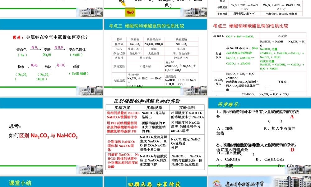 九年级化学(钠及其化合物)课件 人教版 课件