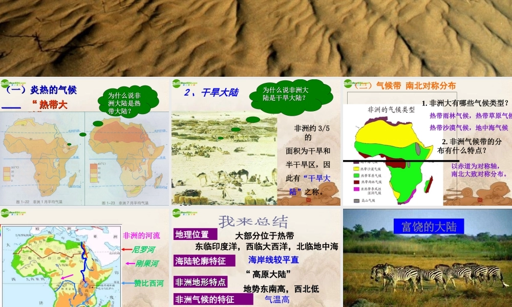 七年级地理下册 第二节非洲(第二课时)课件 湘教版 课件