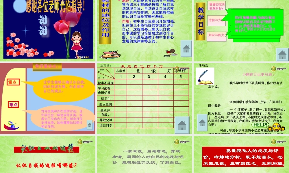 七年级政治上册 第五课第一框日新又新我常新课件 新人教版 课件