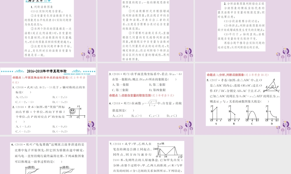中考数学总复习 第三章 第一节 函数的基础知识课件