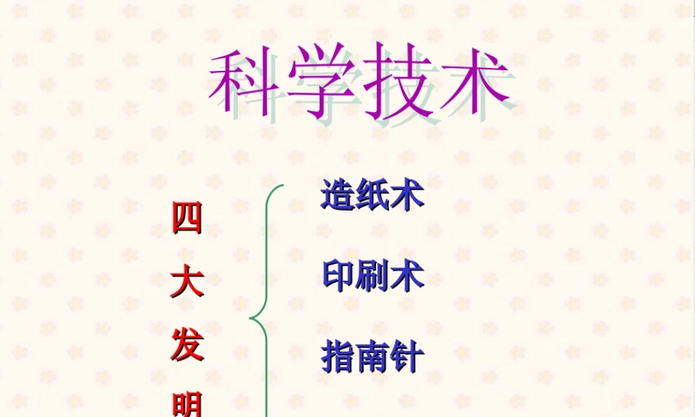 七年级历史下册 4.21(科学技术(上))课件 华东师大版 课件