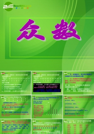 七年级数学上册 6.3平均数中位数和众数课件(3) 湘教版 课件