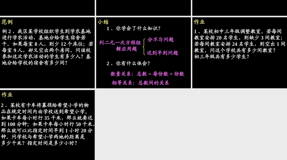 8.3 二元一次方程组的应用(5) 广东省七年级数学(第八章 二元一次方程组)(二元一次方程组的应用)全套课件