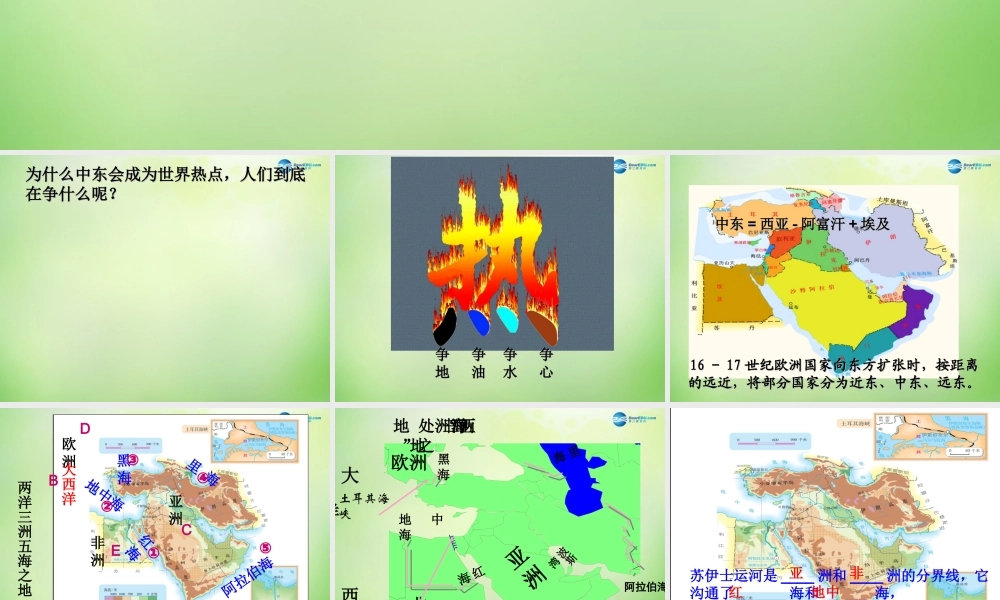 七年级地理下册 第八章 第一节 中东课件3 新人教版 课件