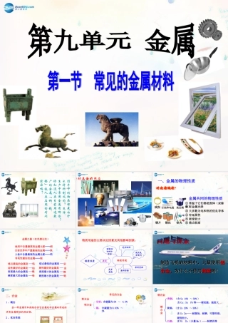 九年级化学下册 91 常见的金属材料课件 (新版)鲁教版 课件