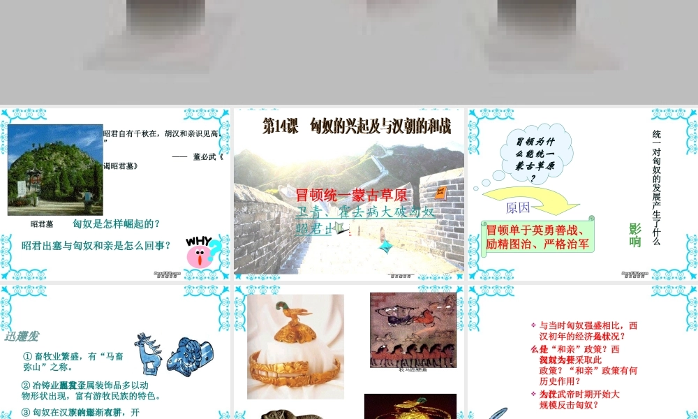 七年级历史汉与匈奴的和战课件 新课标 人教版 课件