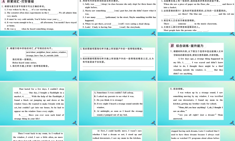 (河南专版)九年级英语全册 Unit 8 It must belong to Carla(第2课时)习题课件 (新版)人教新目标版 课件