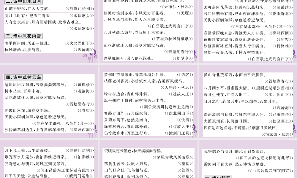 (贵州专版)中考语文复习 第二轮 古诗文阅读 专题七 名篇与名句默写备考指南课件