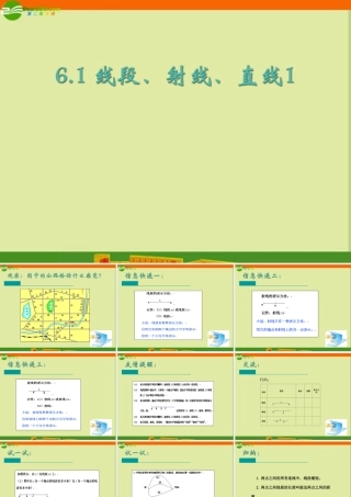 七年级数学上册 6.1 线段、射线、直线(第1课时)课件 苏科版 课件