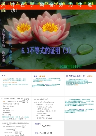 6.3(3) 第六章不等式课件 第六章不等式课件