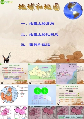 七年级地理上册 第一章第三节(地图)复习课件 人教新课标版 课件