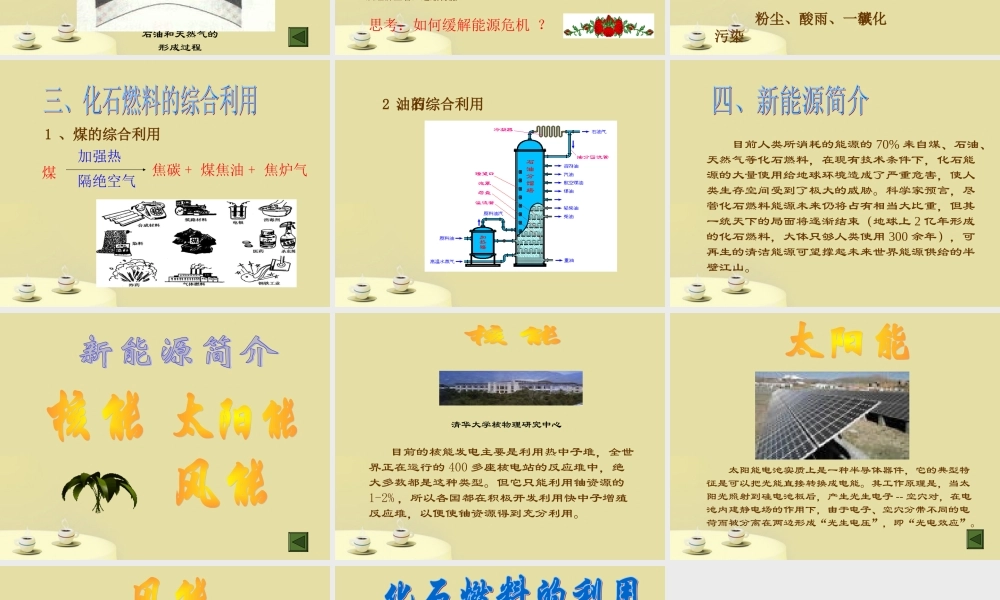 九年级化学上册 53化石燃料的利用课件 粤教版 课件