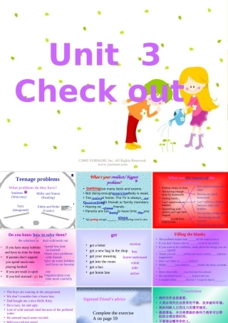 九年级上册 unit3 Teenage Problems--Checkoutppt 课件