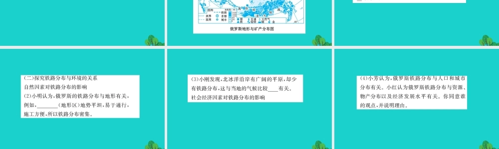 七年级地理下册 第七章 第四节 俄罗斯习题课件(新版)新人教版 课件