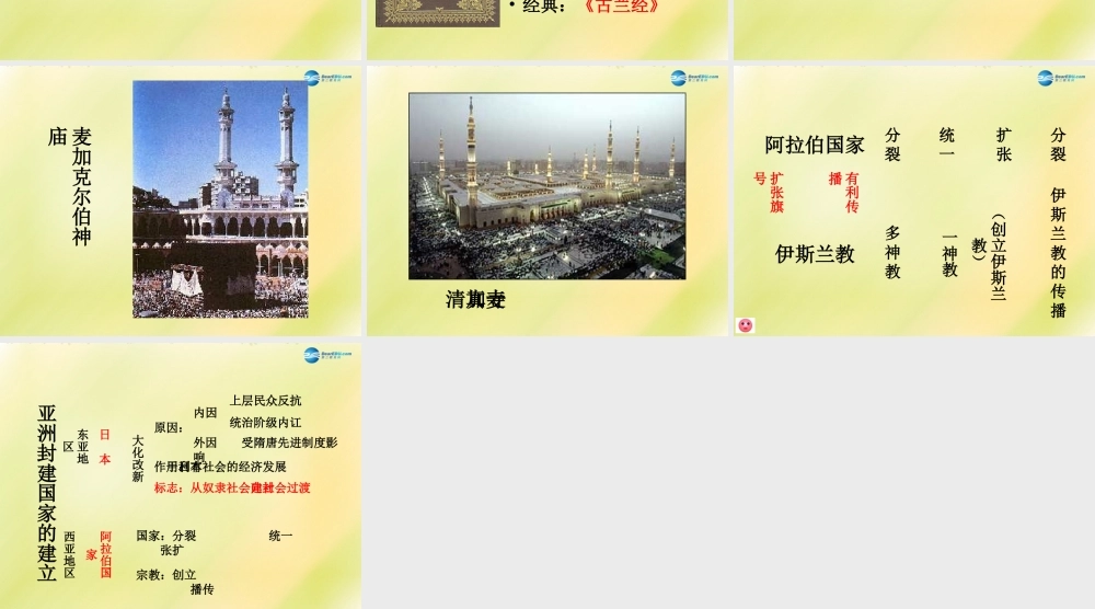 九年级历史上册(第二单元 第4课 亚洲封建国家的建立)课件 新人教版 课件