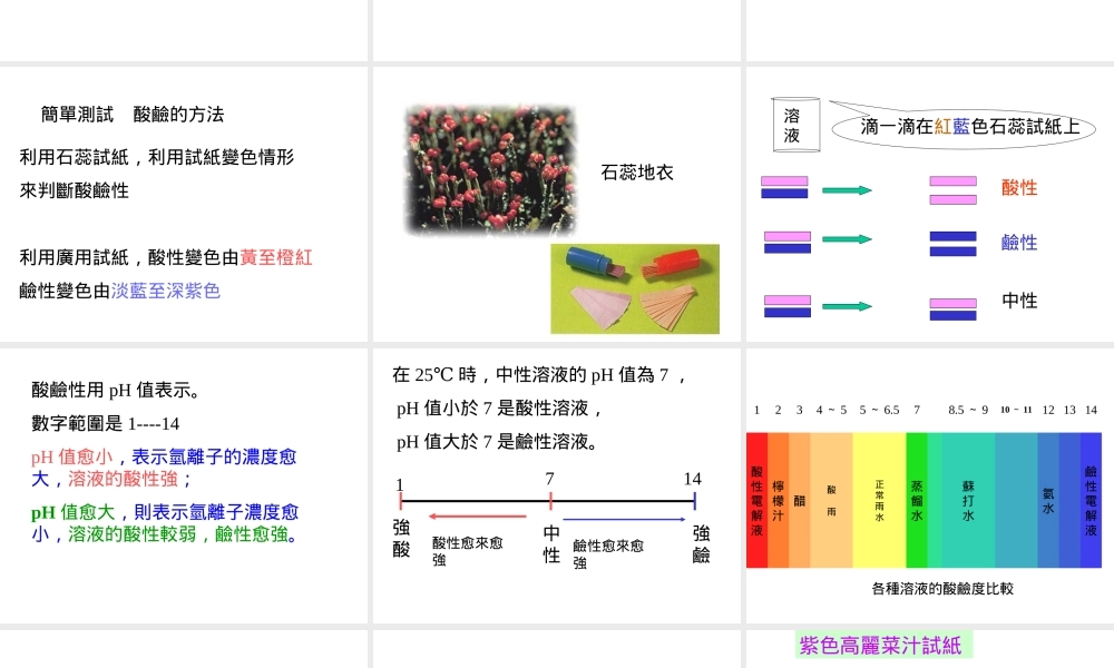 九年级化学生活中的酸和碱 课件鲁教版 课件