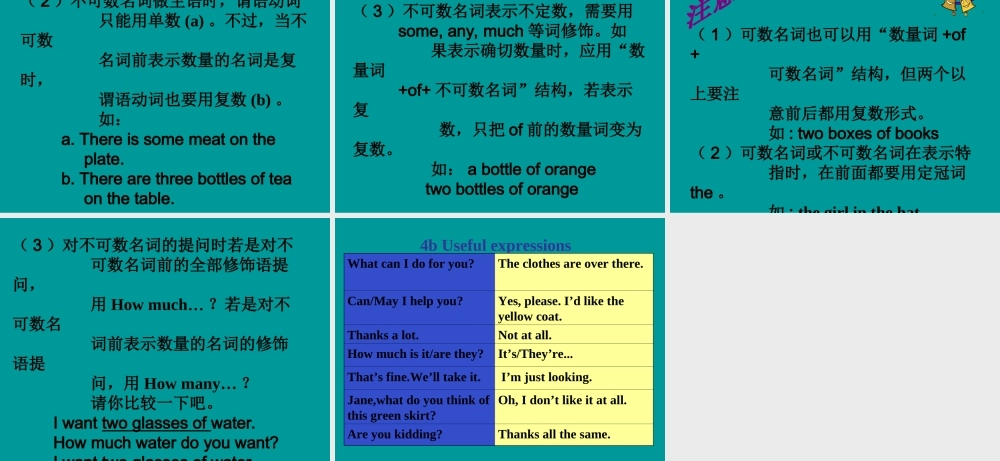 topic1 sectionD 七年级英语上：Unit 4 Topic 1 What can I do for you课件(仁爱版)