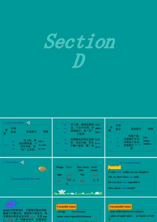 topic1 sectionD 七年级英语上：Unit 4 Topic 1 What can I do for you课件(仁爱版)