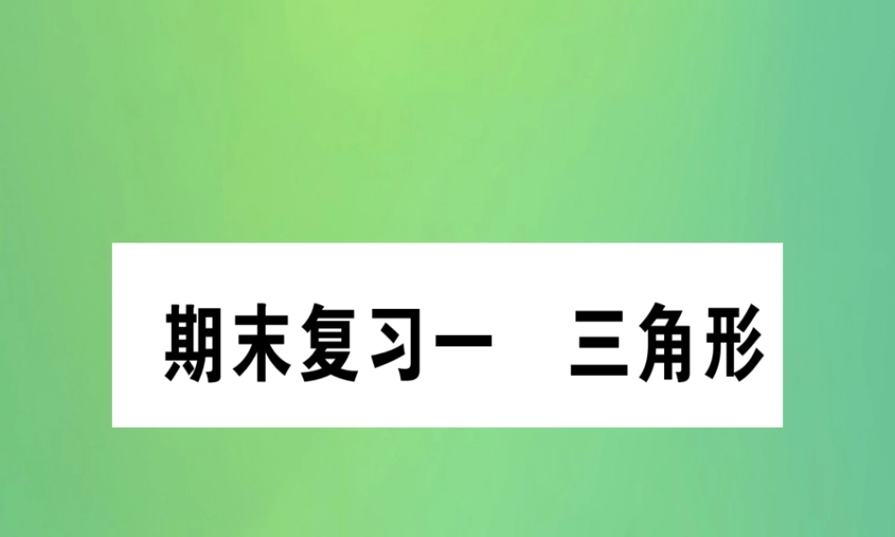 (江西专用)八年级数学上册 期末复习一 三角形作业课件 (新版)新人教版 课件