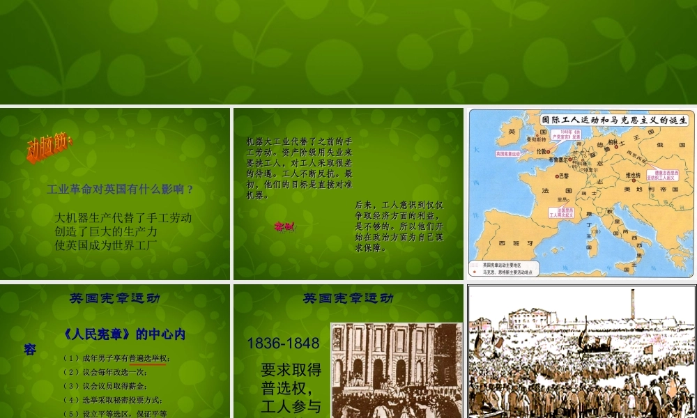 九年级历史上册 第17课(国际工人运动与马克思主义的诞生)课件 新人教版 课件