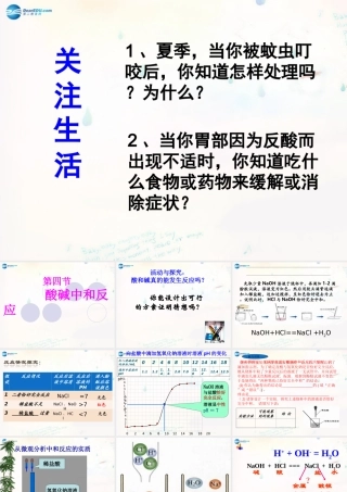 九年级化学下册 74 酸碱中和反应课件 (新版)鲁教版 课件